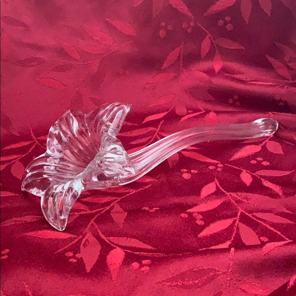 Vintage Art Glass Blown Glass Lilly-Shaped Sgl. Stem Epergne Bud Vase - Picture 1 of 8